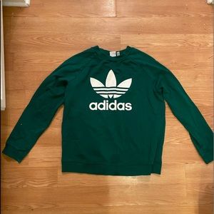 Adias teal / greenish crewneck sweatshirt